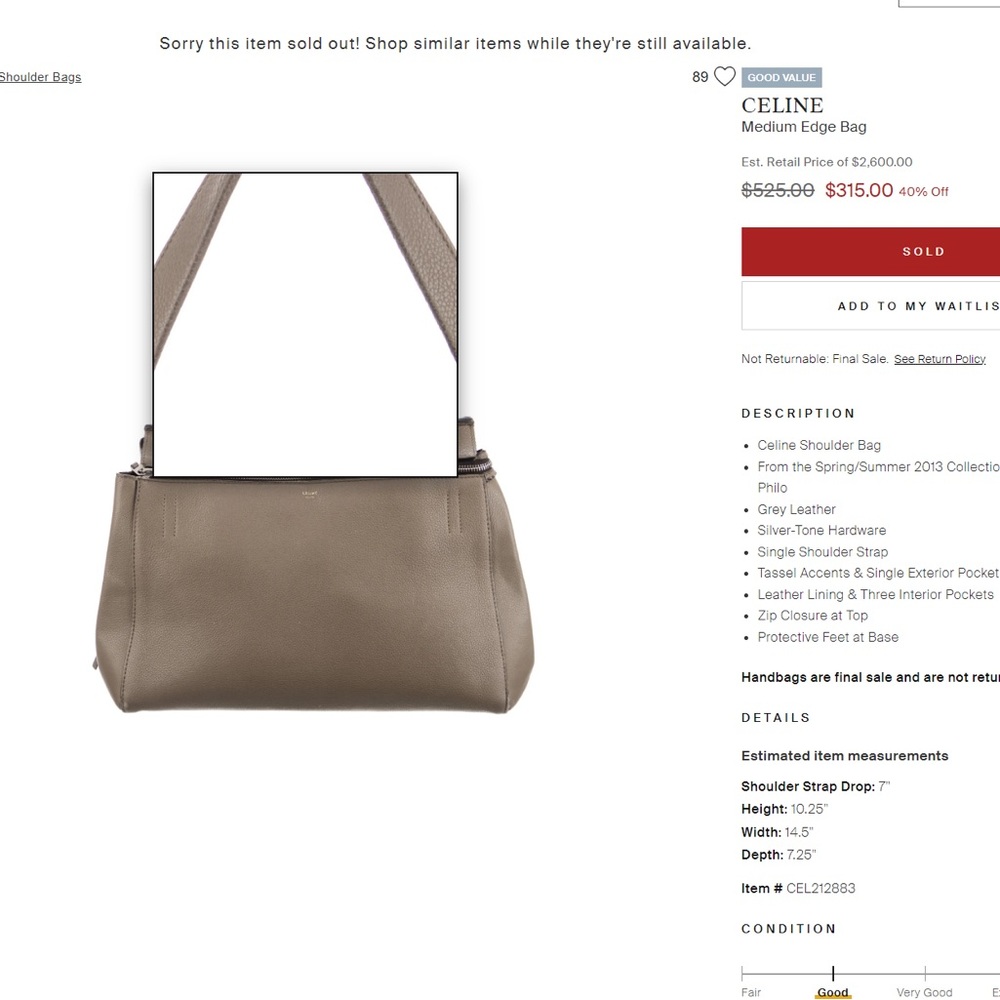 Brown Leather Zip-Top Women’s Clutch Bag - Picture 6 of 6